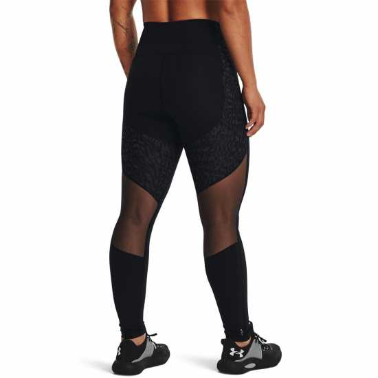 Under Armour Rush Leggings Womens Черно Дамски клинове за фитнес