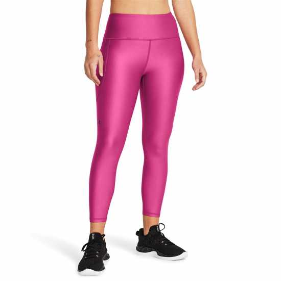 Under Armour Armour Heat Gear Hi Ankle Leggings Астро розово/черно Дамски клинове за фитнес