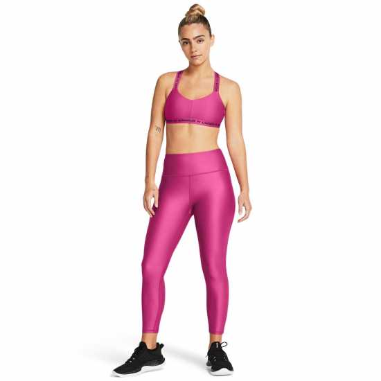 Under Armour Armour Heat Gear Hi Ankle Leggings Астро розово/черно Дамски клинове за фитнес