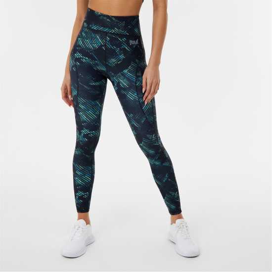 Everlast Contour Panel Leggings Womens Строб Печат Дамски клинове за фитнес