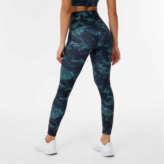 Everlast Contour Panel Leggings Womens Строб Печат Дамски клинове за фитнес