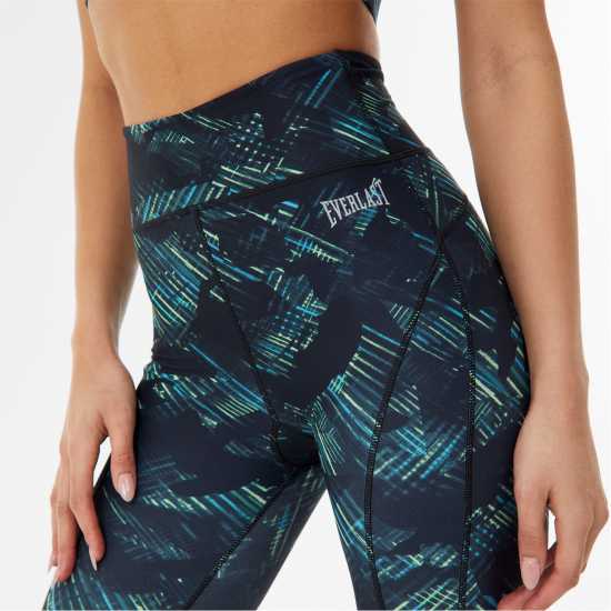 Everlast Contour Panel Leggings Womens Строб Печат Дамски клинове за фитнес