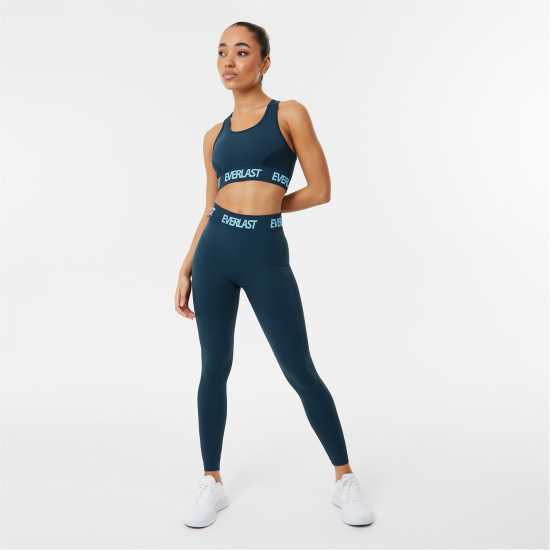 Everlast Seamless Logo Leggings Womens Полунощно синьо Дамски клинове за фитнес