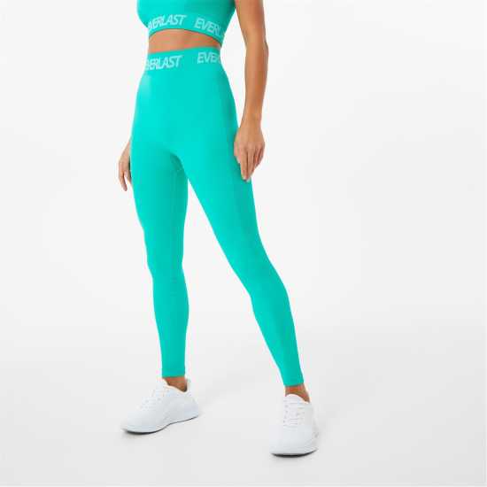 Everlast Seamless Logo Leggings Womens Ярко зелено Дамски клинове за фитнес