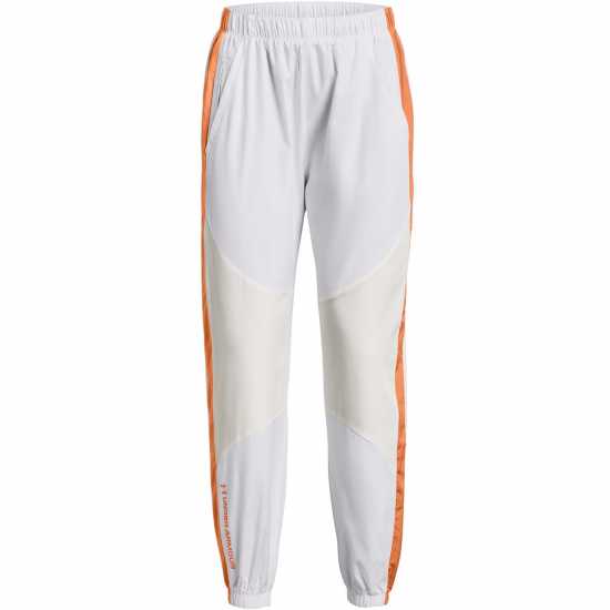 Under Armour Womens Rush Woven Pants Wht/Org Дамски клинове за фитнес