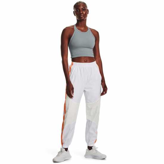 Under Armour Womens Rush Woven Pants Wht/Org Дамски клинове за фитнес