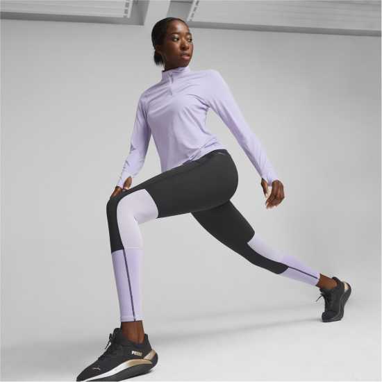 Puma Run Long Performance Tight Черно/Виолетово 