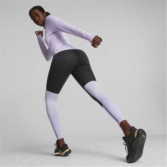 Puma Run Long Performance Tight Черно/Виолетово 