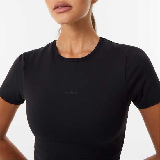 Usa Pro X Sophie Habboo Short Sleeve Crop Tee Черно Атлетика