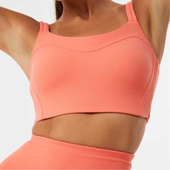 Usa Pro X Sophie Habboo Moulded Cup Sports Bra Корал Спортни сутиени