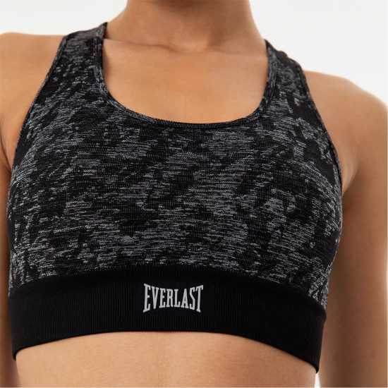 Everlast Seamless Cross Back Sports Bra Черно камуфлаж Спортни сутиени