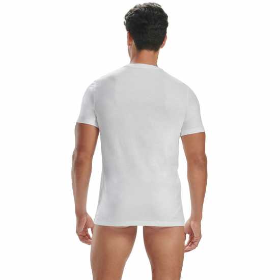 Adidas Мъжка Тениска 3 Pack Active Core Cotton V Neck T Shirt Mens White Мъжко облекло за едри хора