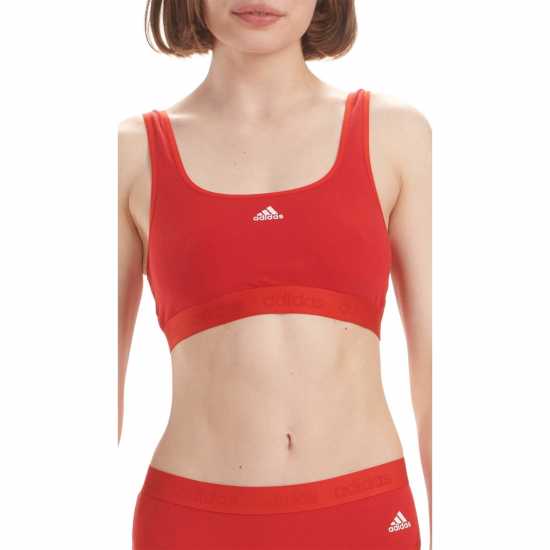 Adidas Active Comfort Cotton Bralette Ярко червено Спортни сутиени