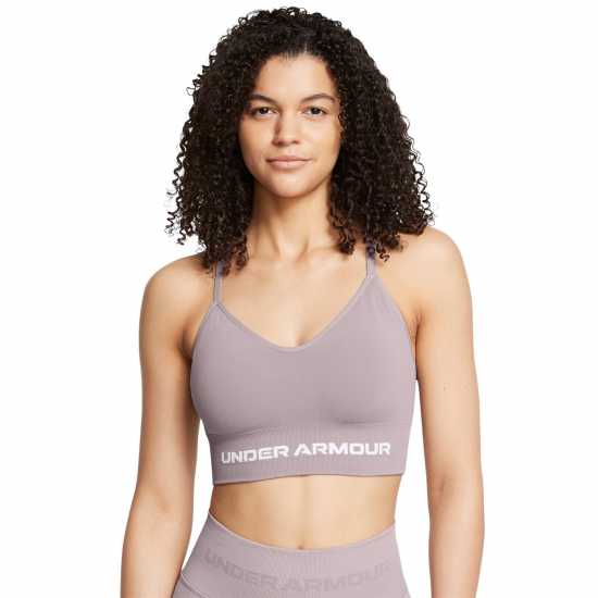 Under Armour Armour Vanish Seamless Low Bra Impact Sports Womens Тетра Сиво 