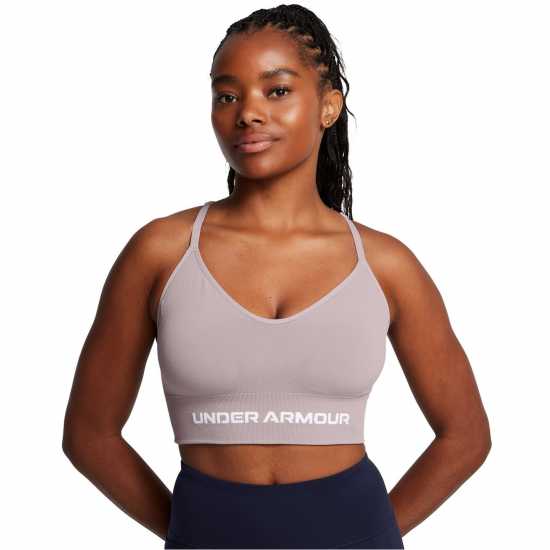 Under Armour Armour Vanish Seamless Low Bra Impact Sports Womens Тетра Сиво 