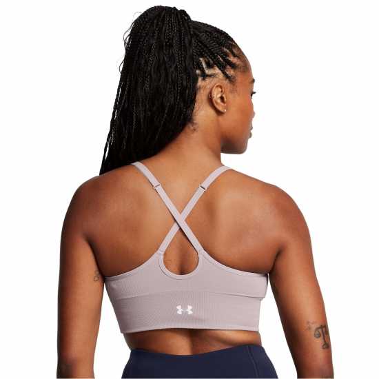 Under Armour Armour Vanish Seamless Low Bra Impact Sports Womens Тетра Сиво 