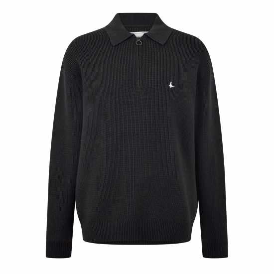 Jack Wills Quarter Zip Rib Jumper  Мъжки пуловери и жилетки