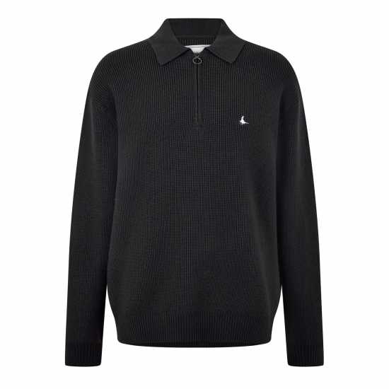 Jack Wills Quarter Zip Rib Jumper  Мъжки пуловери и жилетки