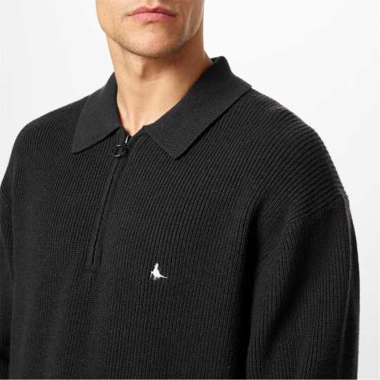 Jack Wills Quarter Zip Rib Jumper  Мъжки пуловери и жилетки