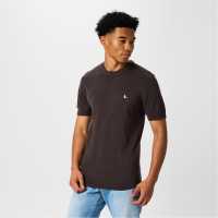 Jack Wills Knitted T-Shirt Sn44 Прано черно 