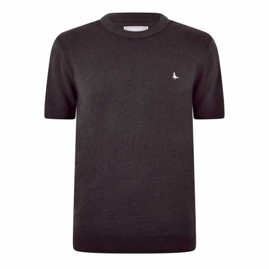 Jack Wills Knitted T-Shirt Sn44 Прано черно 