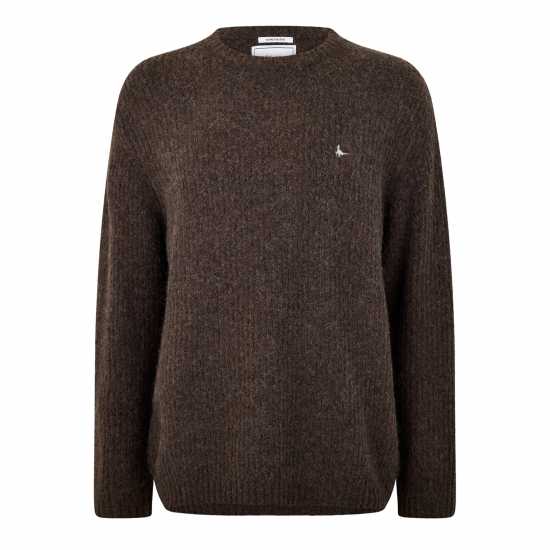 Jack Wills Cosy Slouch Crew Sn44 Кафяво меланж 