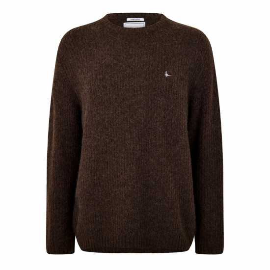 Jack Wills Cosy Slouch Crew Sn44 Кафяво меланж 