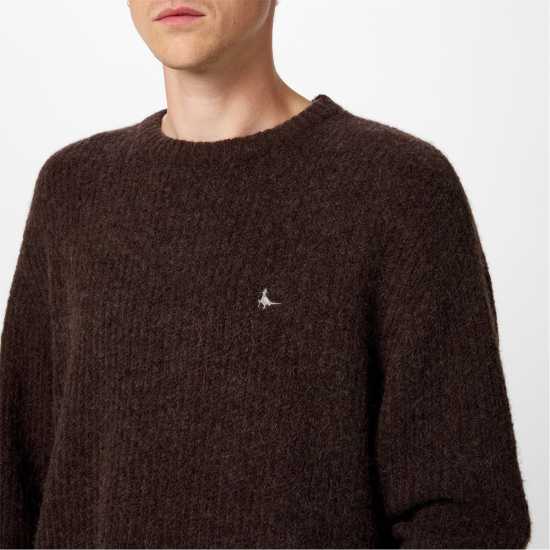 Jack Wills Cosy Slouch Crew Sn44 Кафяво меланж 