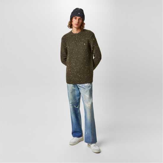 Jack Wills Chunky Twist Crew Sweater Листен Марл 