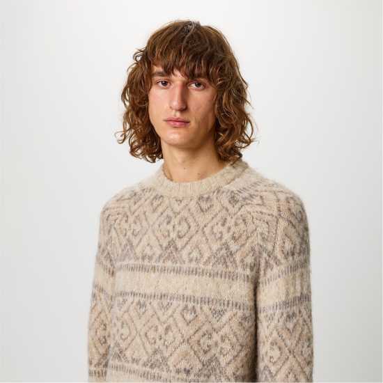 Jack Wills Tonal Jacquard Crew Sweater  