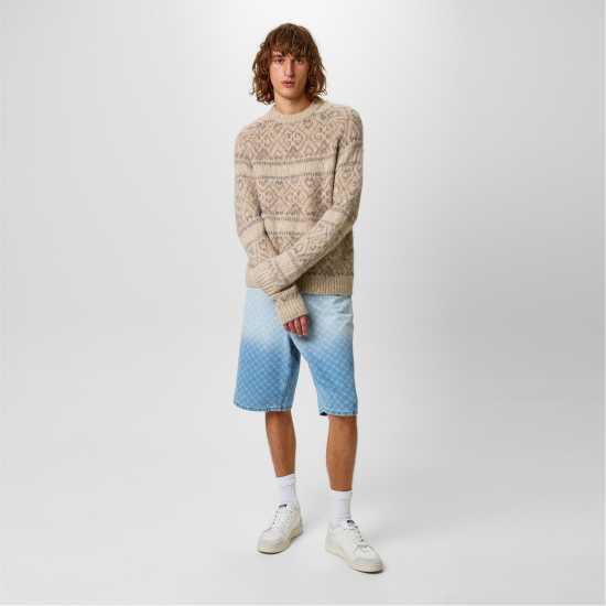 Jack Wills Tonal Jacquard Crew Sweater  