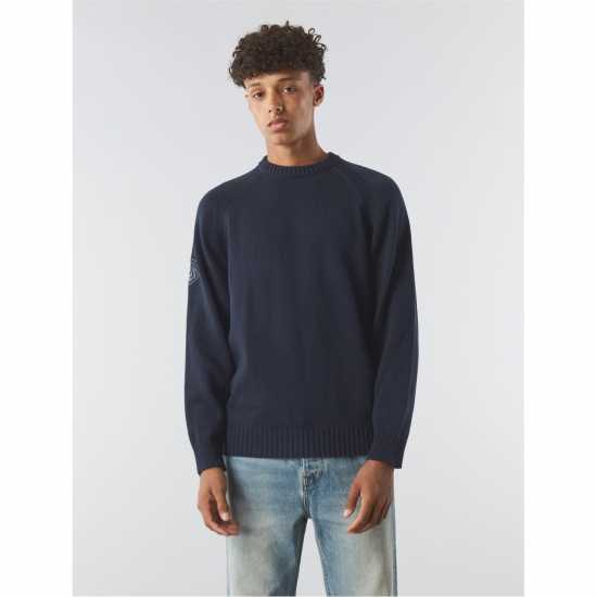 Pretty Green Pg Mason Cn Knit Sn44 Navy 