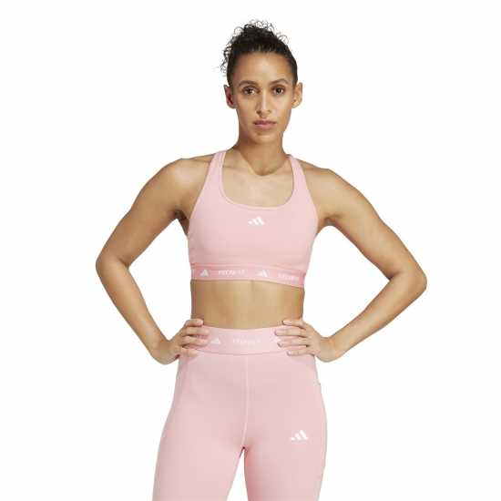 Adidas Techfit Bra Полу розово 