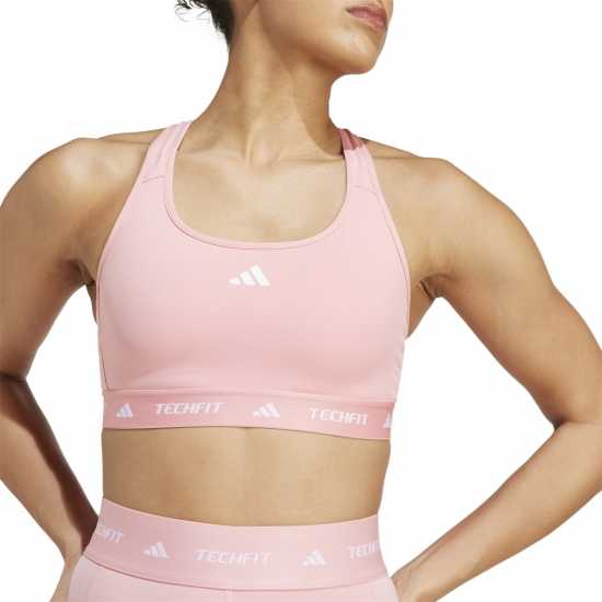 Adidas Techfit Bra Полу розово 