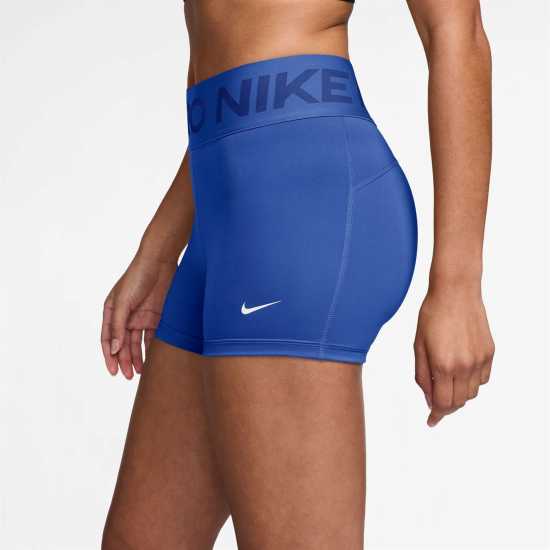 Nike Дамски Клин Sculpt 3Inch Short Ladies Кралско/Бяло Дамски клинове за фитнес