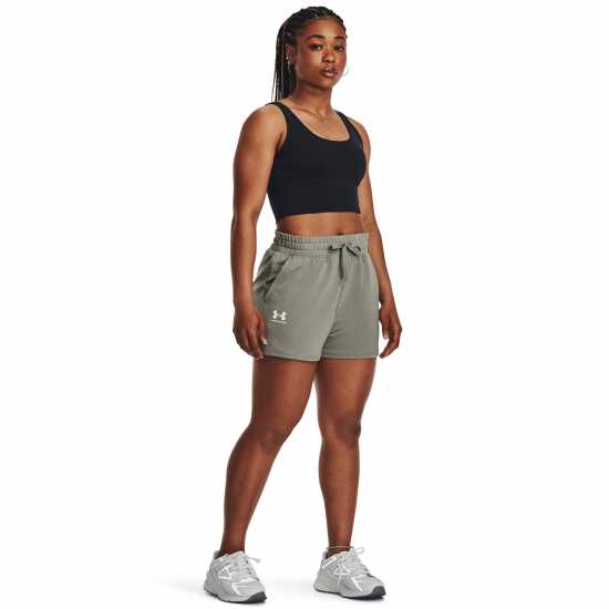 Under Armour Armour Ua Rival Terry Short Gym Womens Зелено Дамски клинове за фитнес