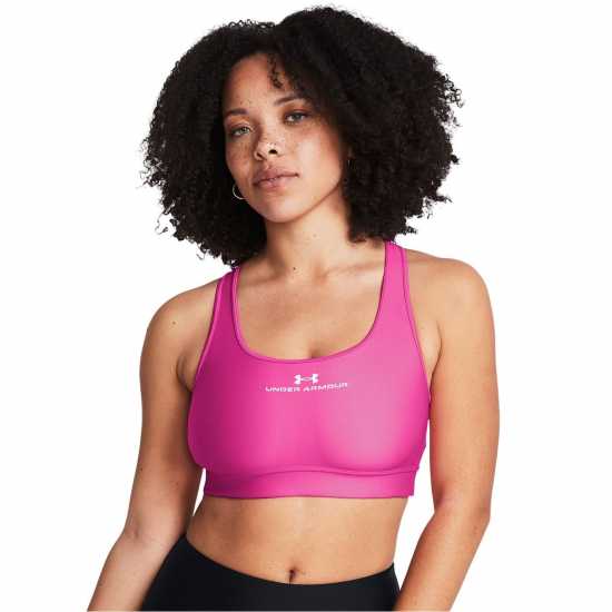 Under Armour Mid Graphic Bra Ld99 Розово Спортни сутиени