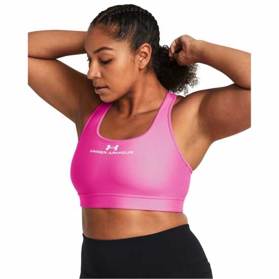 Under Armour Mid Graphic Bra Ld99 Розово Спортни сутиени