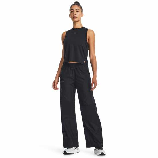 Under Armour Armour Ua Rush Woven Novelty Pant Tracksuit Bottom Womens Черно Дамски клинове за фитнес