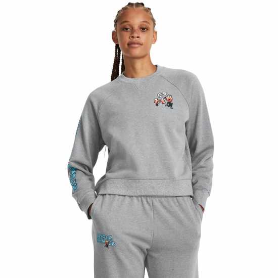 Under Armour Hwt Terry Crew Ld99 Сиво Дамски пуловери