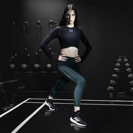 Adidas Optime Training Best Of  7/8 Leggings Womens Сянка Зелена Дамски клинове за фитнес