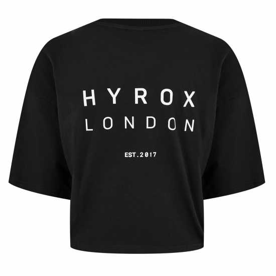 Puma Hyrox Crop T-Shirt Womens Лондон/Черен Атлетика