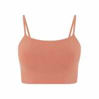 Hiit Seamless Ribbed Bralette Оранжево Спортни сутиени