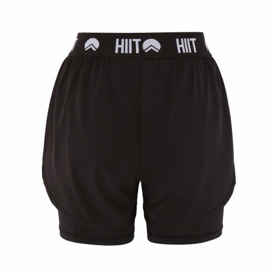 Hiit Essential Dual Layer Short Черно Дамски клинове за фитнес