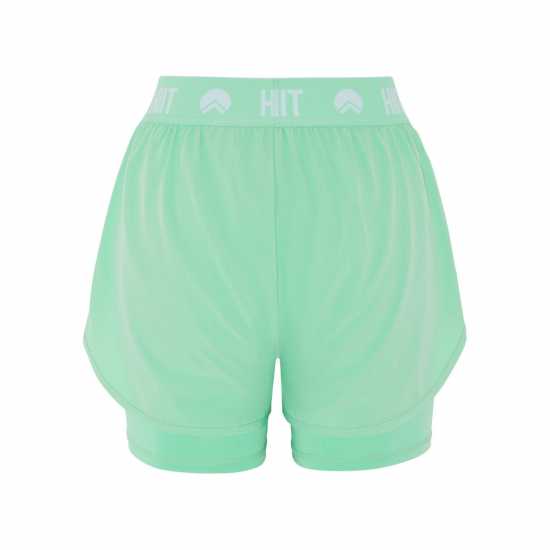 Hiit Essential Dual Layer Short Мента Дамски клинове за фитнес