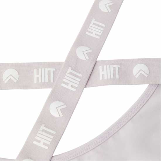 Hiit Gloss Logo Bralette Розово Спортни сутиени