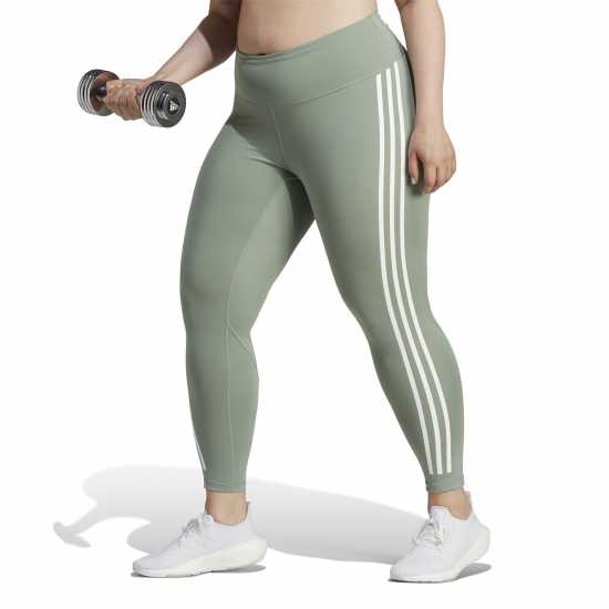 Adidas Optime Trainicons 3-Stripes 7/8 Leggings (Plus Siz Gym Legging Womens  Дамски клинове за фитнес