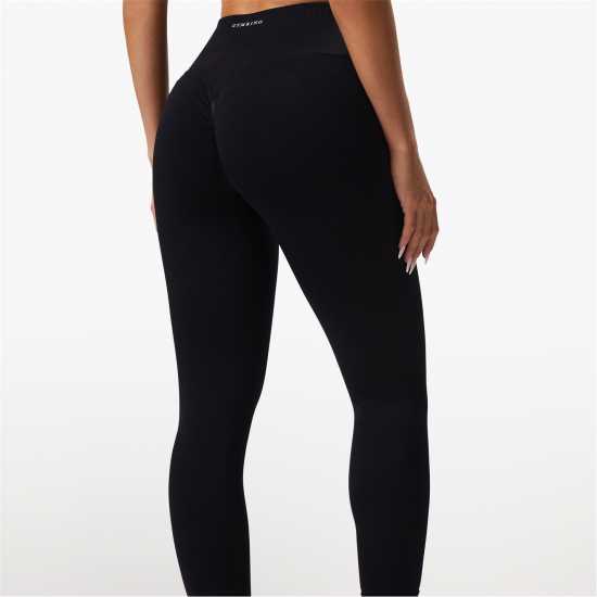 Gym King Seamless Sculpt Legging Черно Дамски клинове за фитнес