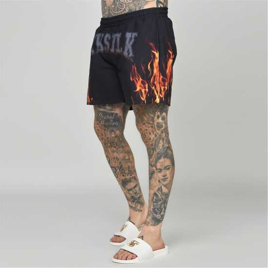 Siksilk Swim Short Sn99 Черно Мъжки плувни шорти и клинове