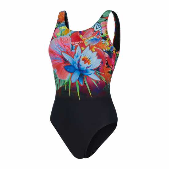 Speedo Digi U-Bk 1Pc Ld99 Черно/Синьо Дамски бански